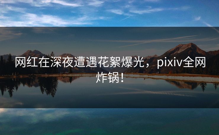 网红在深夜遭遇花絮爆光，pixiv全网炸锅！